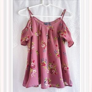 Floral Cold-Shoulder Top
